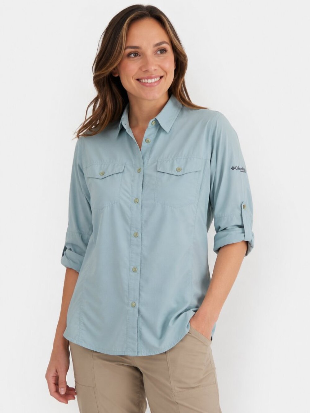 Columbia Insect Blocker Button-Up Fishing Hiking Shirt Size L